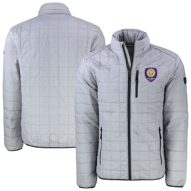 Men's Cutter & Buck Orlando City SC Big Tall Rainier PrimaLoft Eco Insulated Full-Zip Puffer Jacket