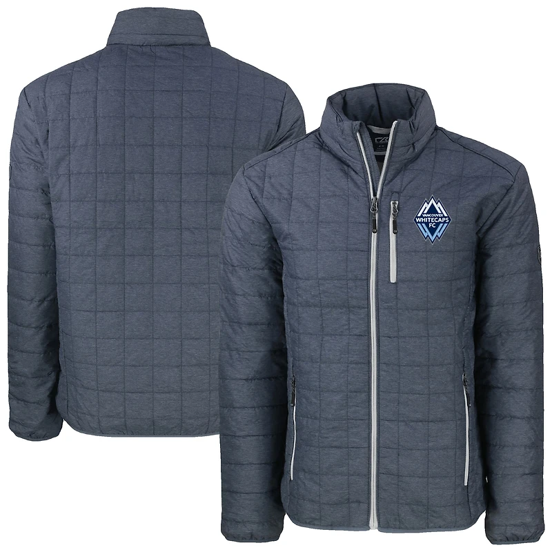 Men's Cutter & Buck  Anthracite Vancouver Whitecaps FC Big & Tall Rainier PrimaLoft Eco Insulated Full-Zip Puffer Jacket