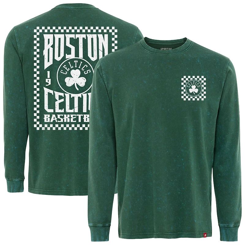 Men's Sportiqe Green Boston Celtics Bono Long Sleeve T-Shirt