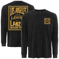 Men's Sportiqe Black Los Angeles Lakers Bono Long Sleeve T-Shirt
