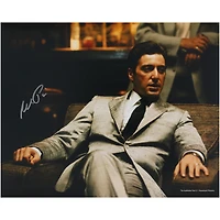 Al Pacino The Godfather Autographed 16" x 20" Sitting In Silver Suit Photograph