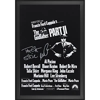 Al Pacino & Talia Shire The Godfather Part II Autographed Framed 11" x 17" Movie Poster