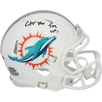 Chop Robinson Miami Dolphins Autographed Riddell Speed Mini Helmet with "Fins Up" Inscription