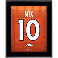 Bo Nix Denver Broncos 10.5" x 13" Jersey Number Sublimated Player Plaque