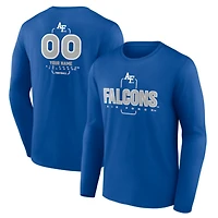 Men's Royal Air Force Falcons Personalized Name & Number Midfielder Long Sleeve T-Shirt