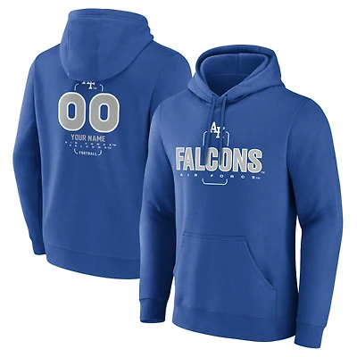 Men's Royal Air Force Falcons Personalized Name & Number Midfielder Pullover Hoodie