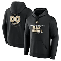 Men's Black Army Black Knights Personalized Name & Number Midfielder Pullover Hoodie