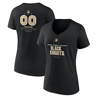 Women's Black Army Black Knights Personalized Name & Number Midfielder V-Neck T-Shirt