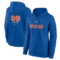 Women's Royal Boise State Broncos Personalized Name & Number Midfielder Pullover Hoodie