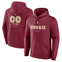 Men's Garnet Florida State Seminoles Personalized Name & Number Midfielder Pullover Hoodie