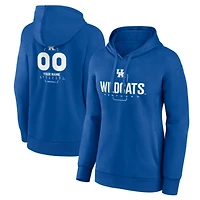 Women's Royal Kentucky Wildcats Personalized Name & Number Midfielder Pullover Hoodie