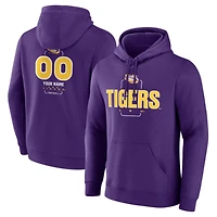 Men's Purple LSU Tigers Personalized Name & Number Midfielder Pullover Hoodie