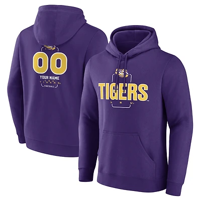 Men's Purple LSU Tigers Personalized Name & Number Midfielder Pullover Hoodie