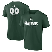 Men's Green Michigan State Spartans Personalized Name & Number Midfielder T-Shirt