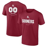 Men's Crimson Oklahoma Sooners Personalized Name & Number Midfielder T-Shirt