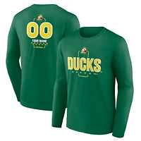 Men's Green Oregon Ducks Personalized Name & Number Midfielder Long Sleeve T-Shirt