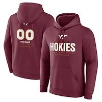 Men's Maroon Virginia Tech Hokies Personalized Name & Number Midfielder Pullover Hoodie