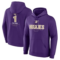 Men's Purple Washington Huskies Personalized Any Name Midfielder Pullover Hoodie