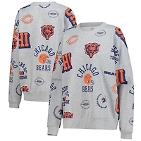 Women's Gameday Couture Heather Gray Chicago Bears Always On Repeat Fleece Sweatshirt