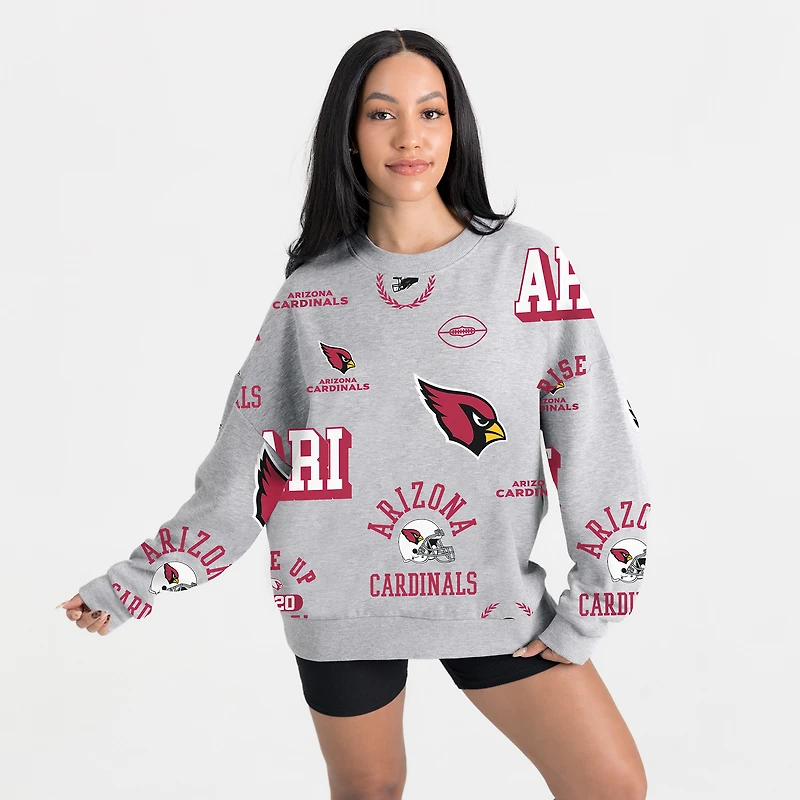 Women's Gameday Couture Heather Gray Arizona Cardinals Always On Repeat Fleece Sweatshirt