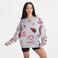 Women's Gameday Couture Heather Gray Arizona Cardinals Always On Repeat Fleece Sweatshirt