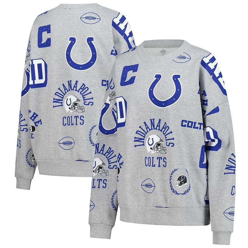 Women's Gameday Couture Heather Gray Indianapolis Colts Always On Repeat Fleece Sweatshirt