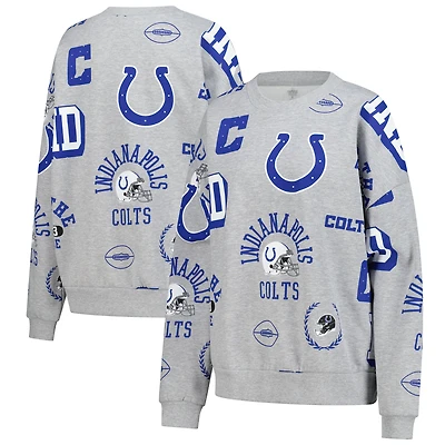 Women's Gameday Couture Heather Gray Indianapolis Colts Always On Repeat Fleece Sweatshirt