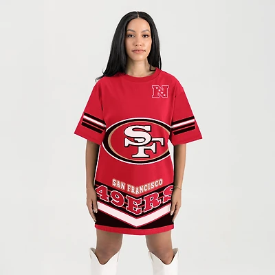 Women's Gameday Couture Scarlet San Francisco 49ers Perfect Score Vintage T-Shirt Dress