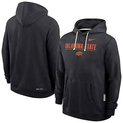 Men's Nike Black Oklahoma State Cowboys 2025 Sideline Performance Pullover Hoodie