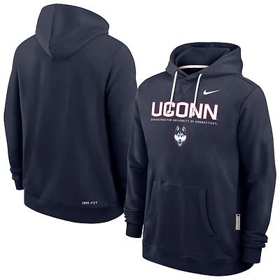 Men's Nike Navy UConn Huskies 2025 Sideline Performance Pullover Hoodie