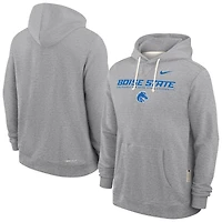 Men's Nike Heather Gray Boise State Broncos 2025 Sideline Standard Issue Dri-FIT Hoodie