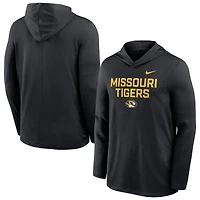 Men's Nike Black Missouri Tigers 2025 Sideline Dri-FIT Long Sleeve Hoodie T-Shirt