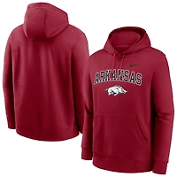 Men's Nike Cardinal Arkansas Razorbacks Club Pullover Hoodie