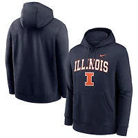 Men's Nike Navy Illinois Fighting Illini Club Pullover Hoodie