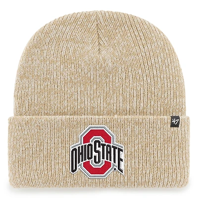 Men's '47 Khaki Ohio State Buckeyes College Football Playoff 2025 National Championship Game Cuffed Knit Hat with Pom