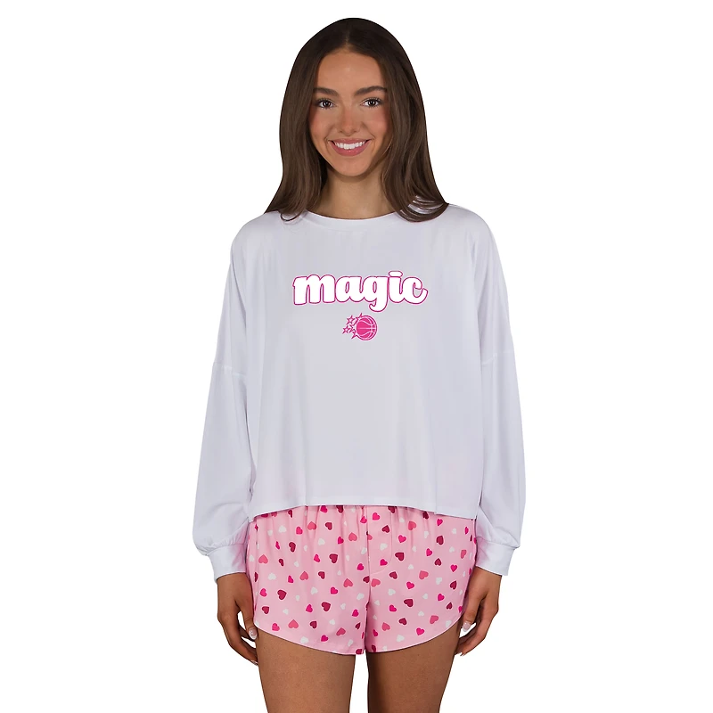Women's Concepts Sport Orlando Magic Lyric Long Sleeve Top & Shorts Set