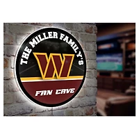 Washington Commanders Personalized 23" Round LED Wall Sign
