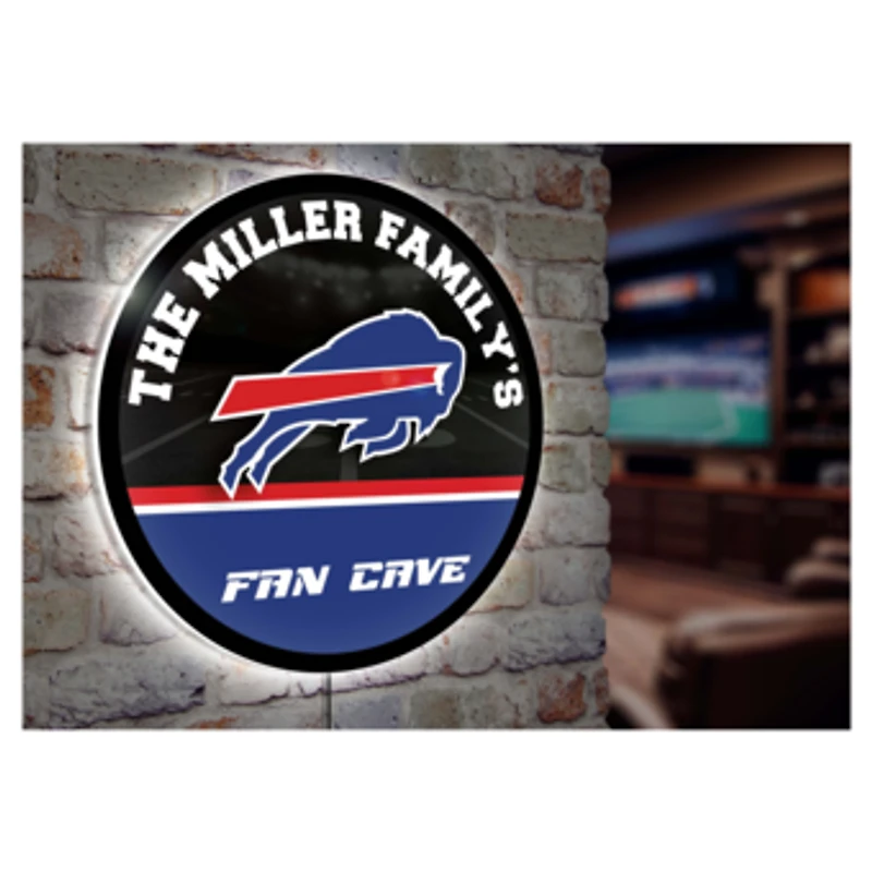 Buffalo Bills Personalized 23" Round LED Wall Sign