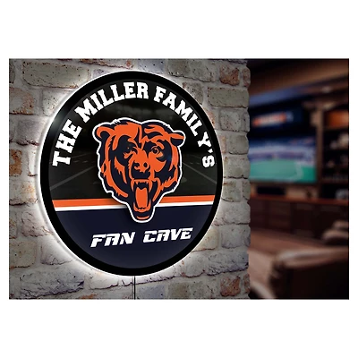 Chicago Bears Personalized 23" Round LED Wall Sign
