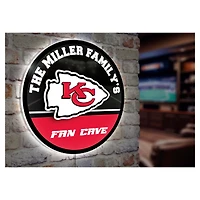 Kansas City Chiefs Personalized 23" Round LED Wall Sign