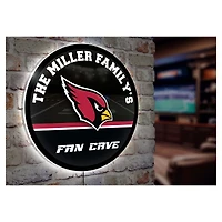 Arizona Cardinals Personalized 23" Round LED Wall Sign