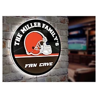 Cleveland Browns Personalized 23" Round LED Wall Sign