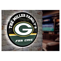 Green Bay Packers Personalized 23" Round LED Wall Sign