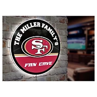 San Francisco 49ers Personalized 23" Round LED Wall Sign