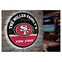 San Francisco 49ers Personalized 23" Round LED Wall Sign