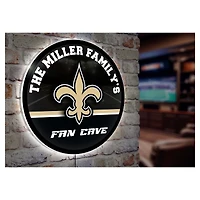 New Orleans Saints Personalized 23" Round LED Wall Sign