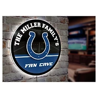 Indianapolis Colts Personalized 23" Round LED Wall Sign
