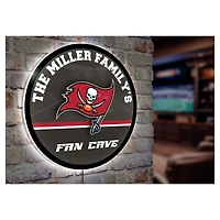 Tampa Bay Buccaneers Personalized 23" Round LED Wall Sign