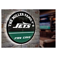 New York Jets Personalized 23" Round LED Wall Sign