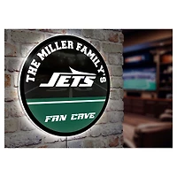 New York Jets Personalized 23" Round LED Wall Sign